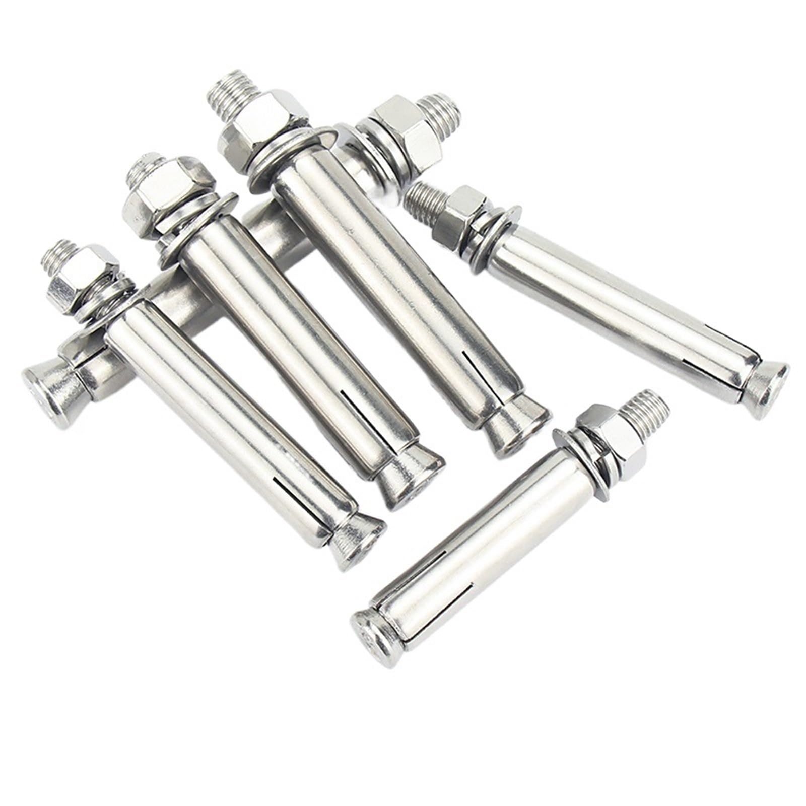 Anclaje Pared Tornillo de perno expansión acero inoxidable 304 | M6 M8 M10 M12 M14 M16 M18 M20 Longitud 50 mm-300 mm Tubo Pernos de anclaje de hormigón(110mm,M18(5pcs))