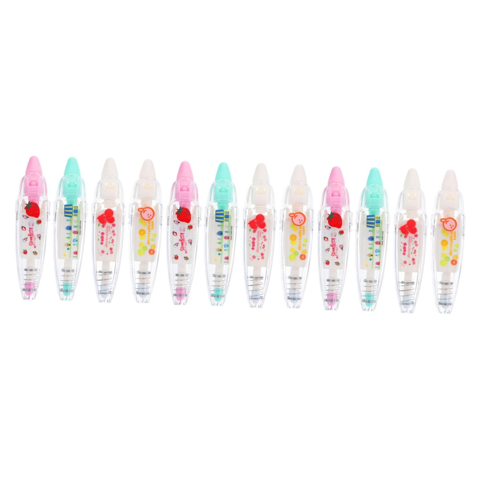 NUOBESTY 12pezzi Decorativo Correttori Per Scrapbooking Per Studenti e Appassionati Cancelleria