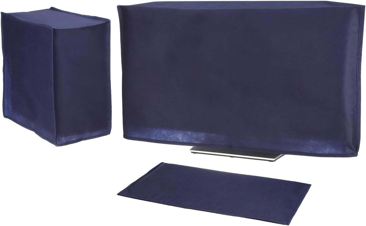 PATIKIL Computer Dust Cover Set, 32" Monitor Keyboard and Host PC Dust Proof Computer Protection Case for Desktop PC CPU Protector - 3Pcs (Blue)