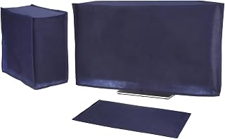 PATIKIL Computer Dust Cover Set, 32" Monitor Keyboard and Host PC Dust Proof Computer Protection Case for Desktop PC CPU Protector - 3Pcs (Blue)