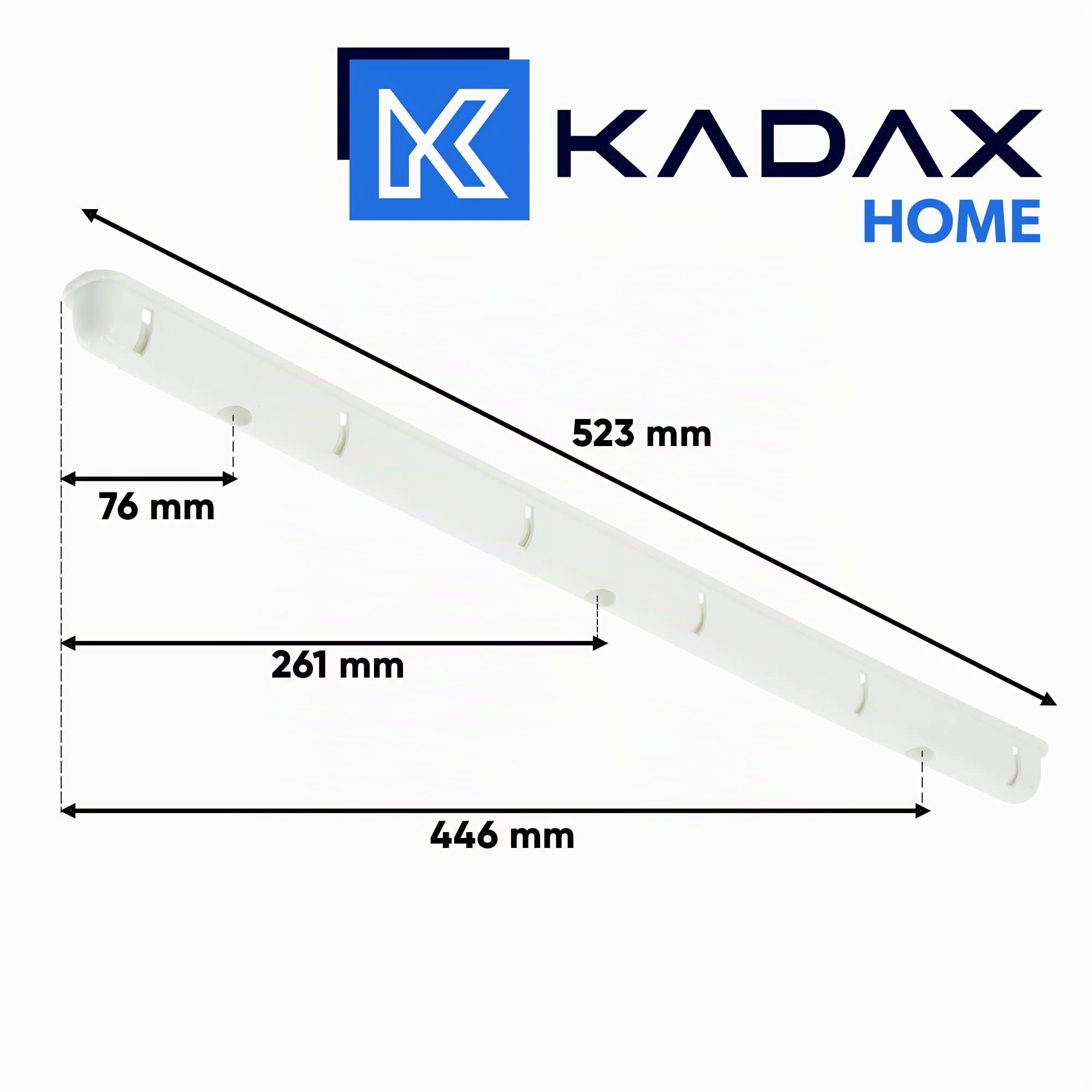 KADAX Stendibiancheria da Soffitto in Acciaio Rivestito in Polietilene, Stendino con Design Salvaspazio e Capacità di Carico di 12 kg (Bianco, 6 x 140)