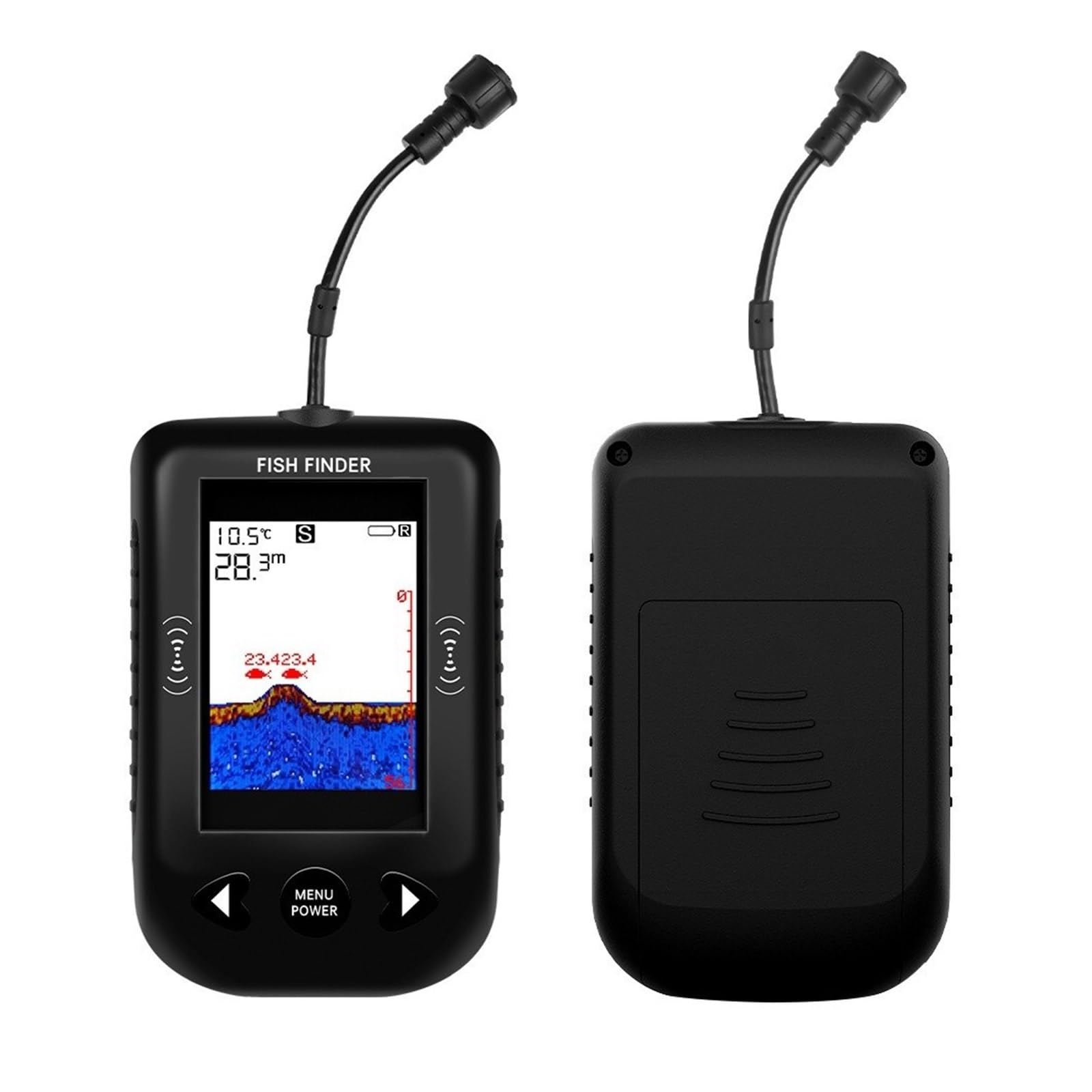 Ecoscandaglio, Ecoscandaglio portatile con display LCD, profondità 100 m, cablato e impermeabile for la pesca sul lago