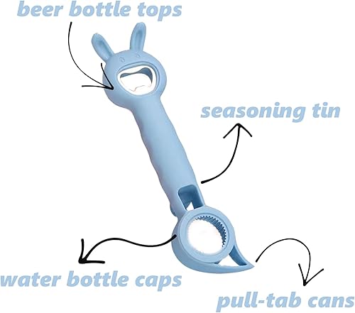 Miniatura 5 de Abridor de botellas 4 en 1 4 piezas de abridor de botellas de cerveza multifunción abrebotellas de latas para proteger el uso de uñas para niños