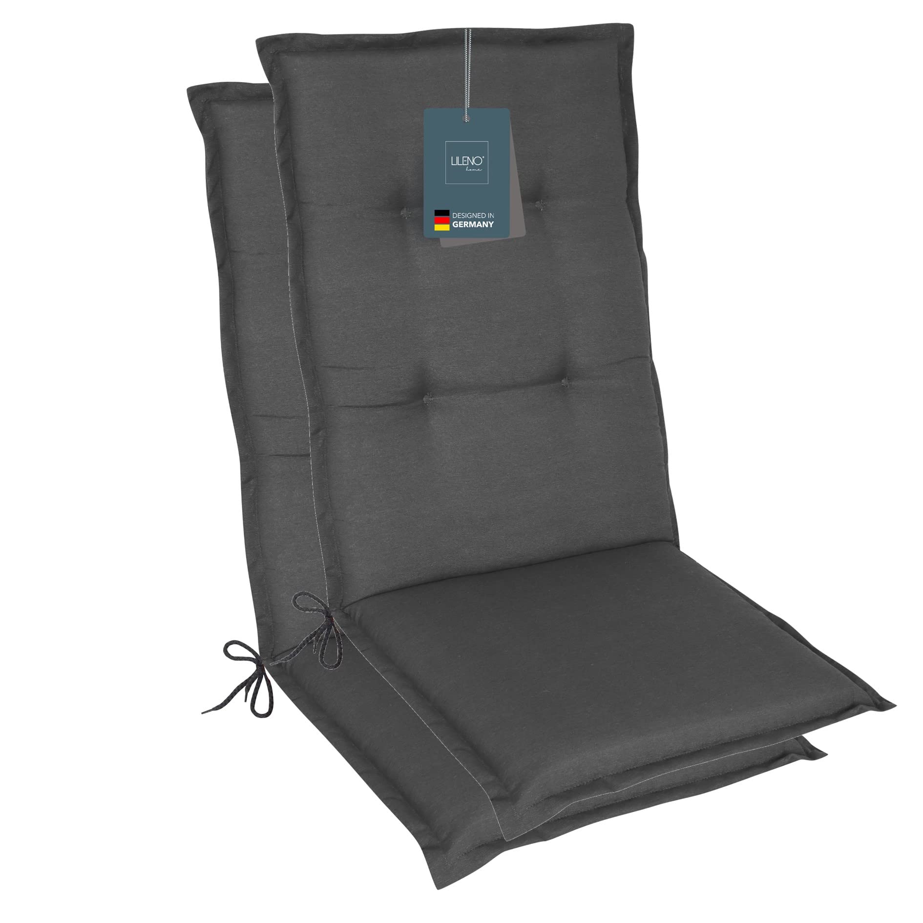 LILENO HOME Garden Chair Cushions Set of 2 High-Backed Chair Plain — image 1