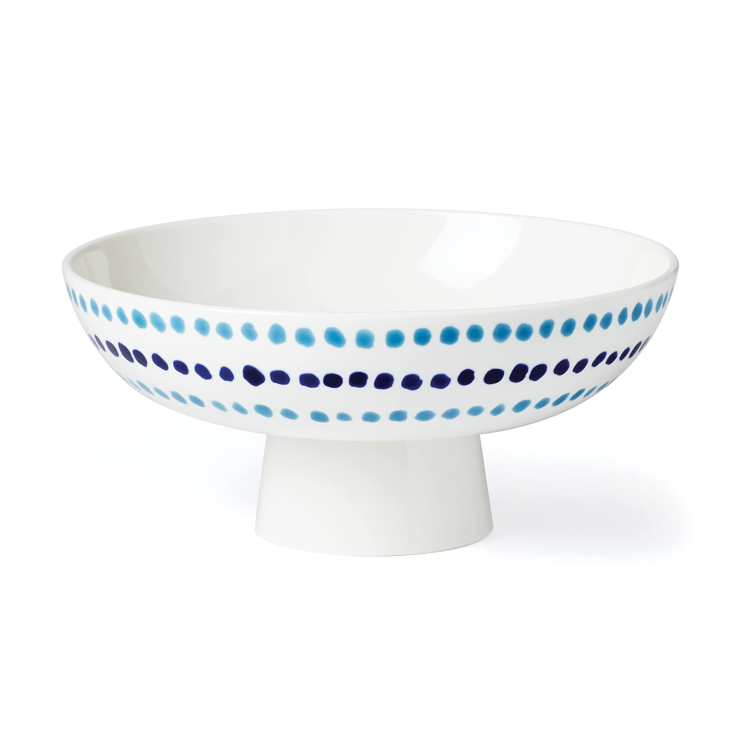 Floral Way Footed Bowl, 2.34, WHITE MULTI
