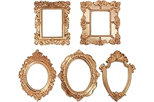 DIYIT 5PCS Vintage Photo Holder Frame Victorian Resin Display
