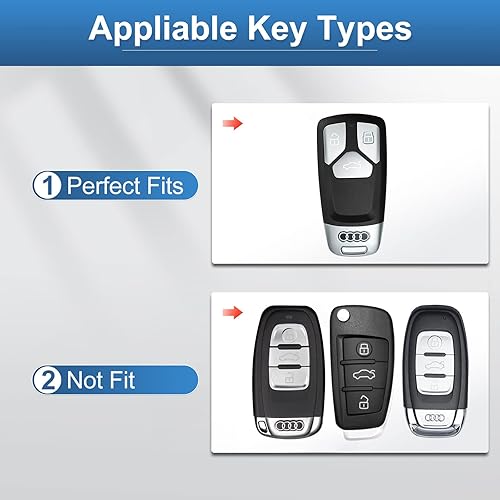 Miniatura 9 de YO&YOYE Compatible con funda para llavero Audi, Model2-marrón