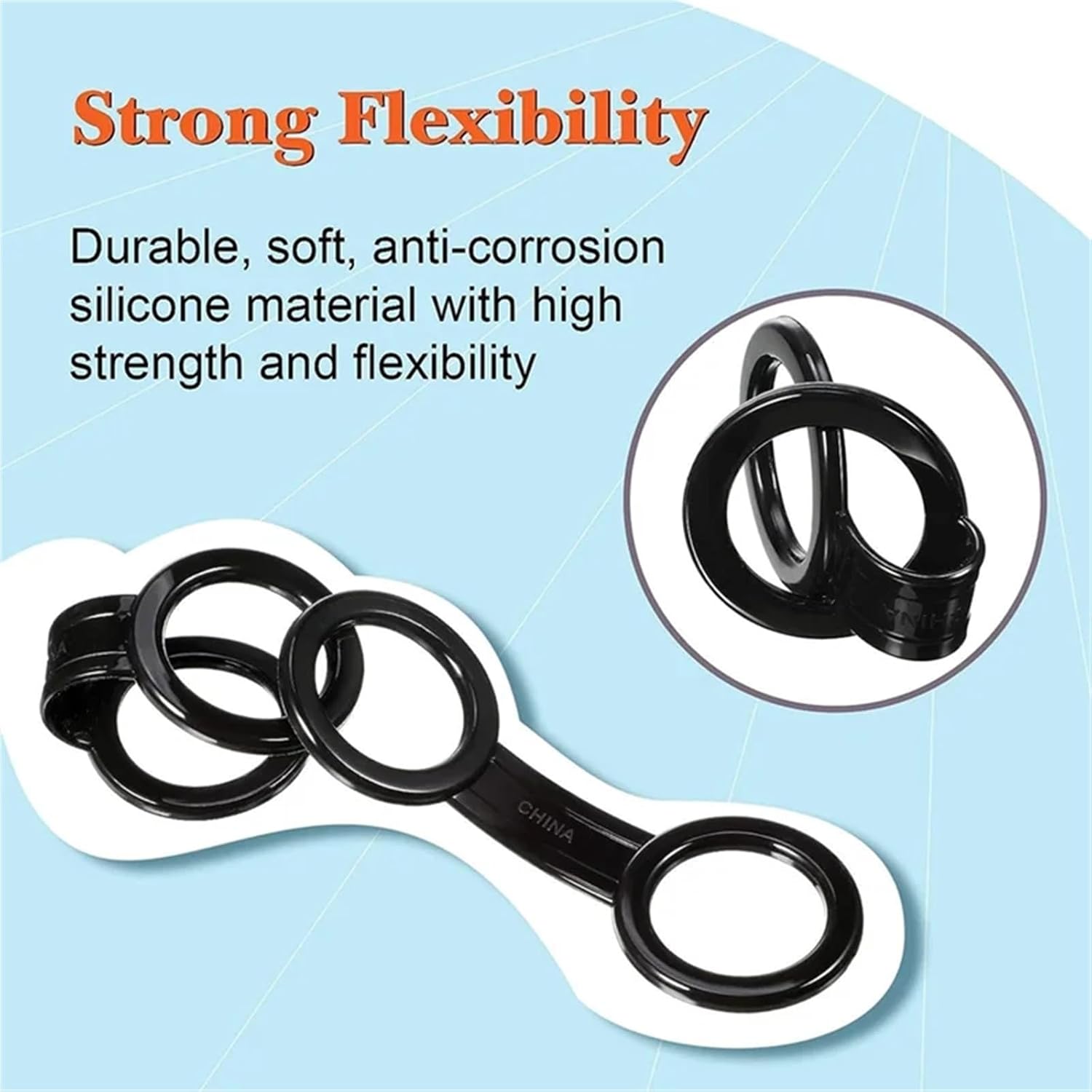 Snorkel Keeper 36pcs Silicone Snorkel Strap Keeper Kit, Universal Plastic Clip Holder