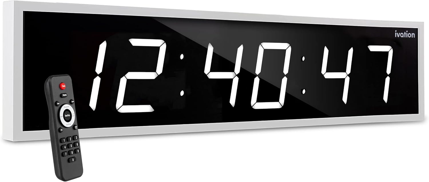 Ivation Huge 72" Inch Large Big Oversized Digital LED Clock