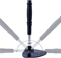 Vista 4 de Herramienta de limpieza de vidrio giratoria para parabrisas de Polyte, mango de aluminio extensible con 3 cubiertas de microfibra de calidad