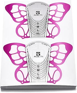 KADS 100pcs Butterfly Nail Forms Nail Art Tips Guide Stickers for Acrylic UV Gel Nail Extension Forms Nail DIY Tools