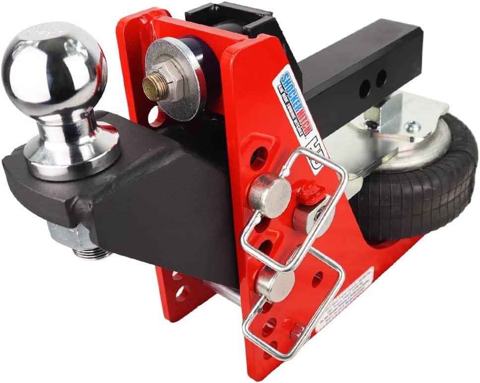 Shocker HD 20K Air Hitch Raised Ball Mount (+2" of Rise to 2" of Drop), Fits 2" Hitch, Has 25