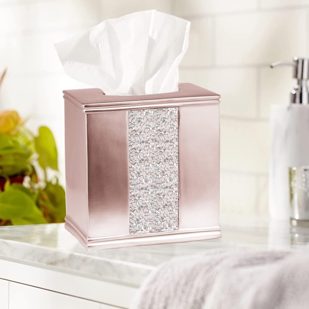 Amazon｜DGJCS ラ ティッシュボックス カバー Blush_10 スクエア ティッシュホルダー バスルーム Tissue Box