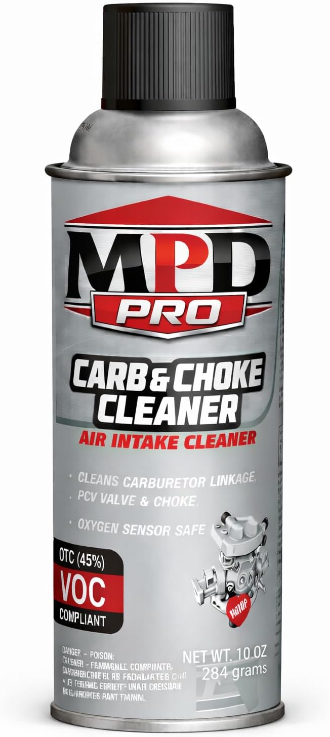 MPD Pro Carburetor & Choke Cleaner Spray – Fast-Acting Formula Removes Varnish, Gum & Sludge – Restores Airflow & Throttle Response – Low VOC, 45% Compliant – (Pack of 12)