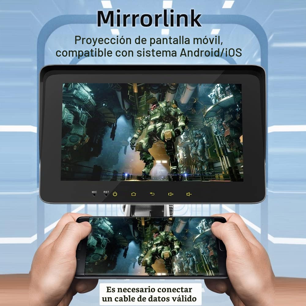 Reproductor de MP5 estéreo para automóvil de 7 Pulgadas BT Llamadas Manos Libres Soporte de Radio FM Carplay Android Auto Phone Link Reversing Assist Dual USB