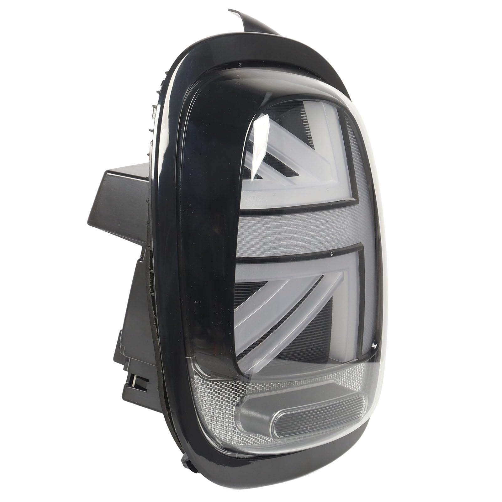 Tbest Luces Traseras LED Completas Union Jack, Señal de Secuencial, Actualización Plug and Play para Mini F55 F56 F57 S JCW Modelos 2014 a 2024 Marco Negro de Alto Brillo (blanco negro)