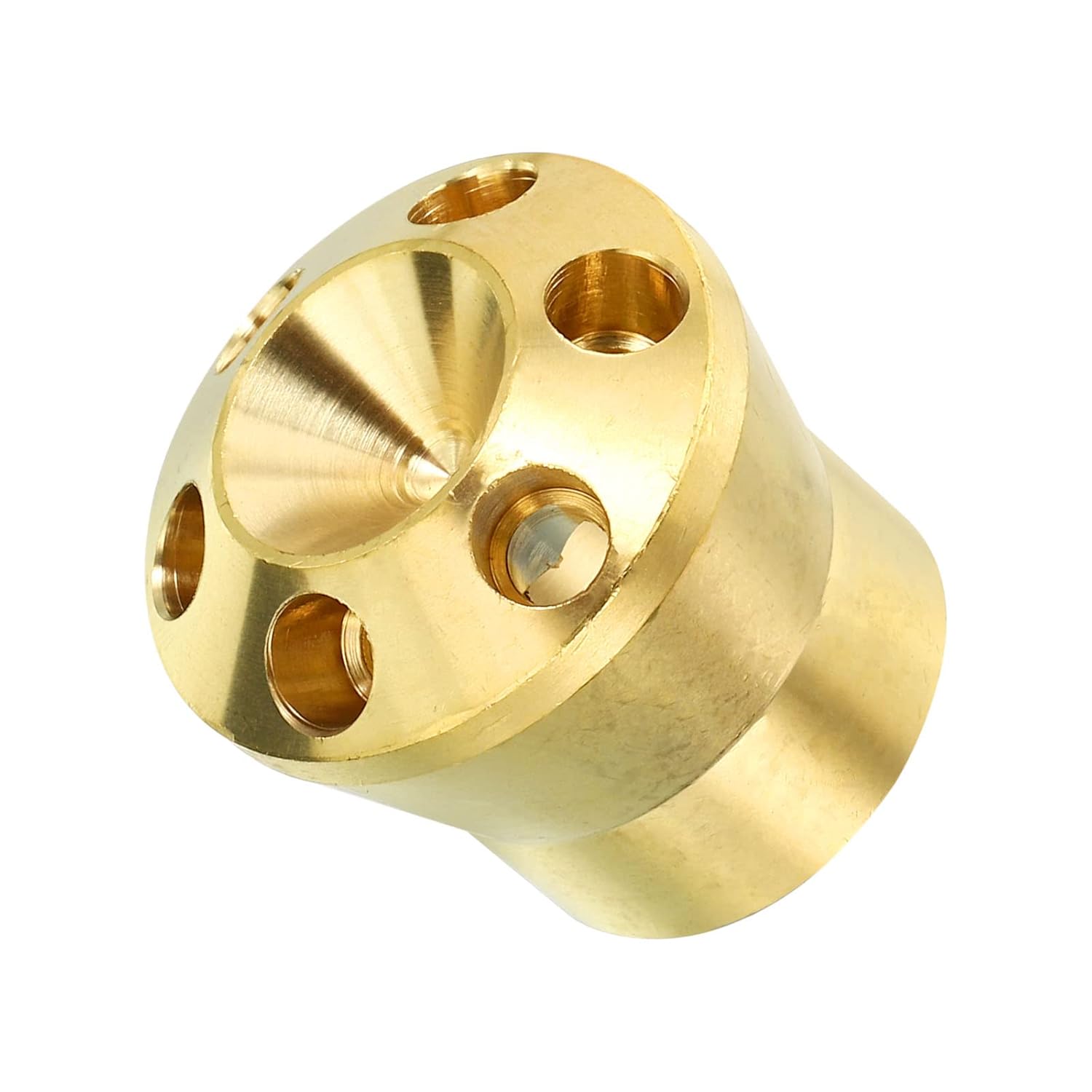 PATIKIL Brass Refrigerant Distributor, 3/4 x 1/4 Inch 6 Hole Copper