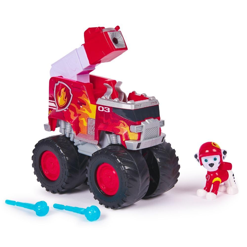 Paw Patrol - Pat Patrol - Figurka pojazdu Marcus Rescue Wheels - Figurka Pana Patrolu do kolekcjonowania - 2 pociski - Zabawka Pat Patrol - Samochód dziecięcy - Zabawka dla dzieci od 3 lat