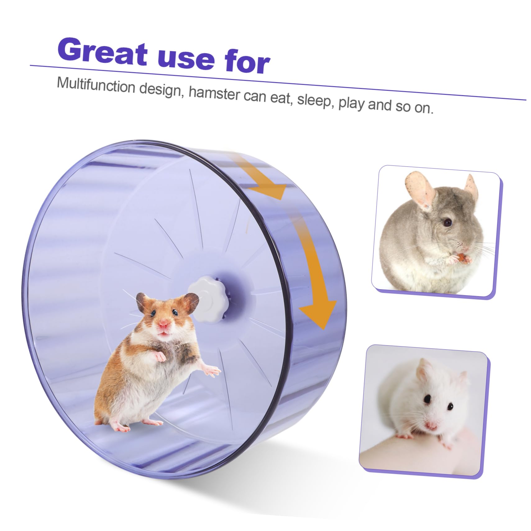 COLLBATH Laufrad Multifunktionales Laufrad aus Kunststoff Zwerghamster mit Glatter Oberfläche Leises als Hamsterzubehör für Hamster und Gerbils