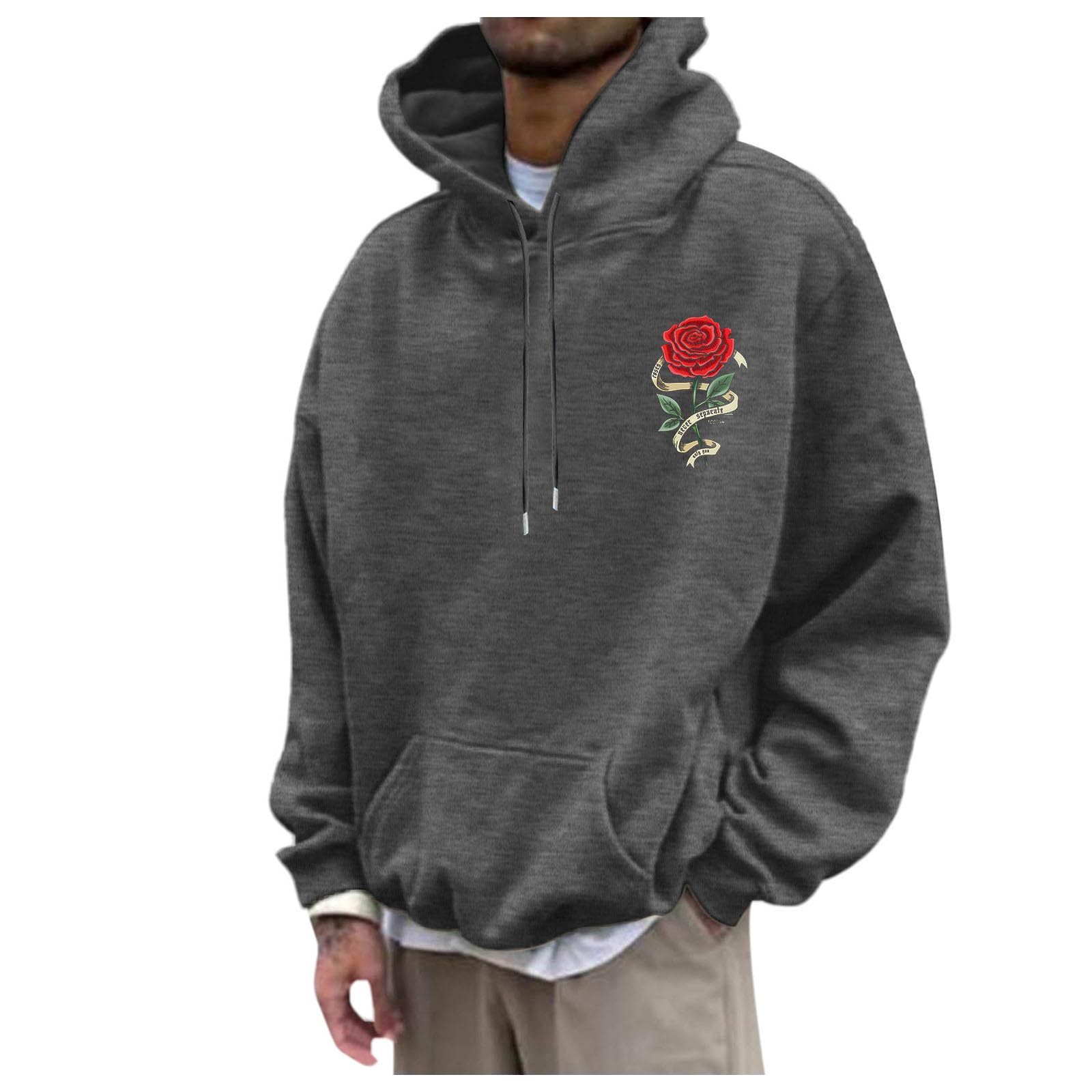 Genérico Sudaderas con Capucha De Felpa para Hombre Sudaderas para Hombre Ropa De con Capucha Suéter Sudadera Sudadera Cuello Redondo Polar Peso Medio Talla Normal O Y Larga