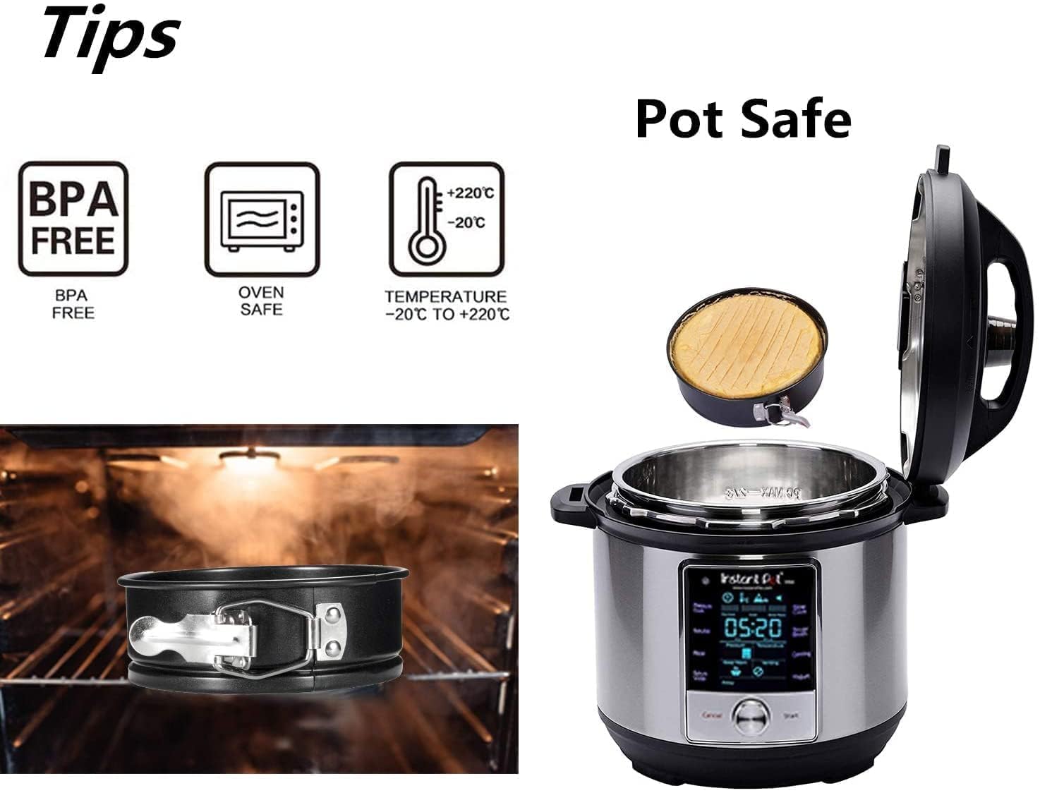 OAMCEG Springform Backformen Set - 3-teilig Mit Antihaft Für Käsekuchen & Mehr