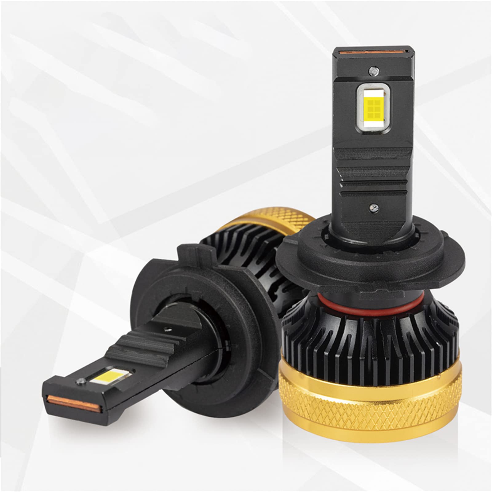 Bombillas LED, 600% 80 W Más Brillantes De Doble Haz, 6000 K Protección Ocular Blanca, Reemplazo Halógeno De Instalación Rápida, Paquetes De 2,H1