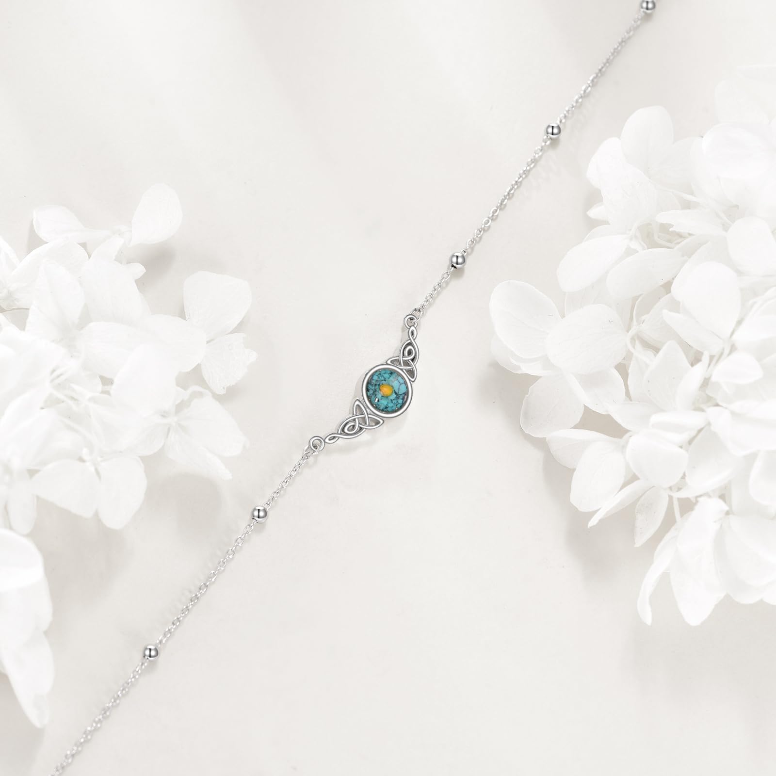 POPLYKE Sterling Silber Verstellbarer Mondstein Filigrane Armbänder Mondstein Schmuck für Frauen Geburtstagsgeschenk