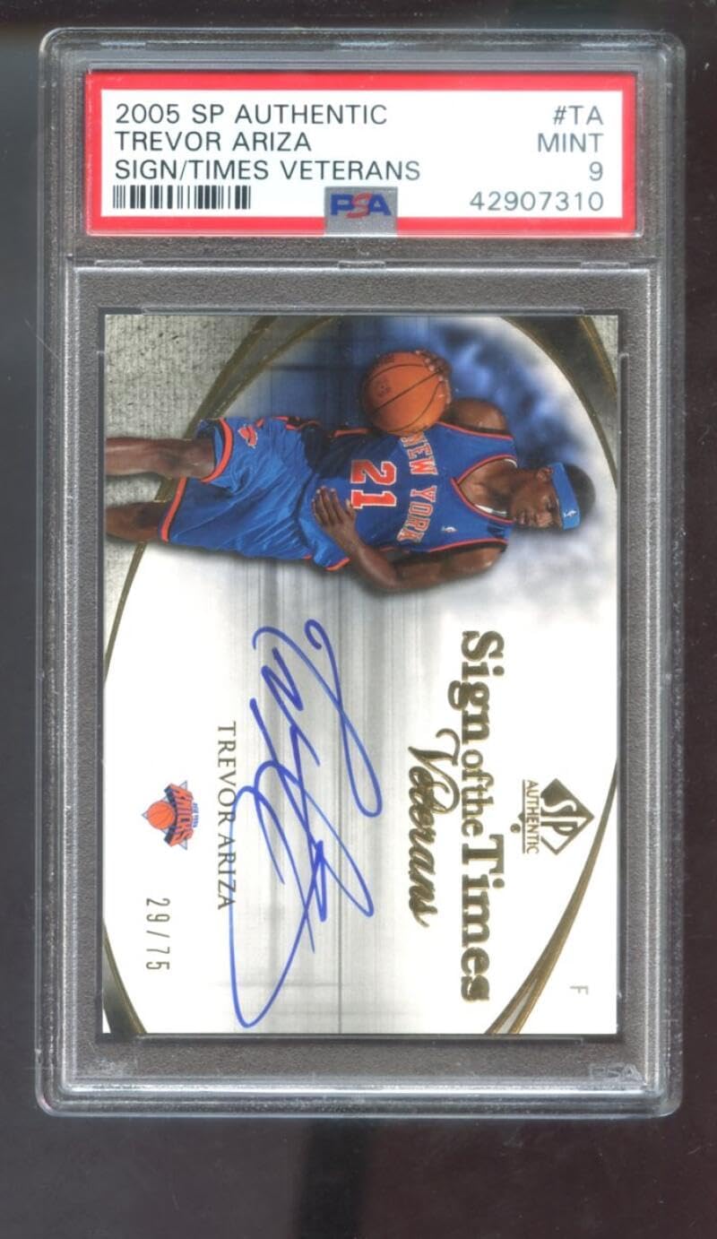 2005-06 Upper Deck SP Authentic #TA Trevor Ariza Sign of the Times Veterans AUTO SIGNED Autograph Autographed Card PSA 9 Graded Basketball NBA COA 29/75