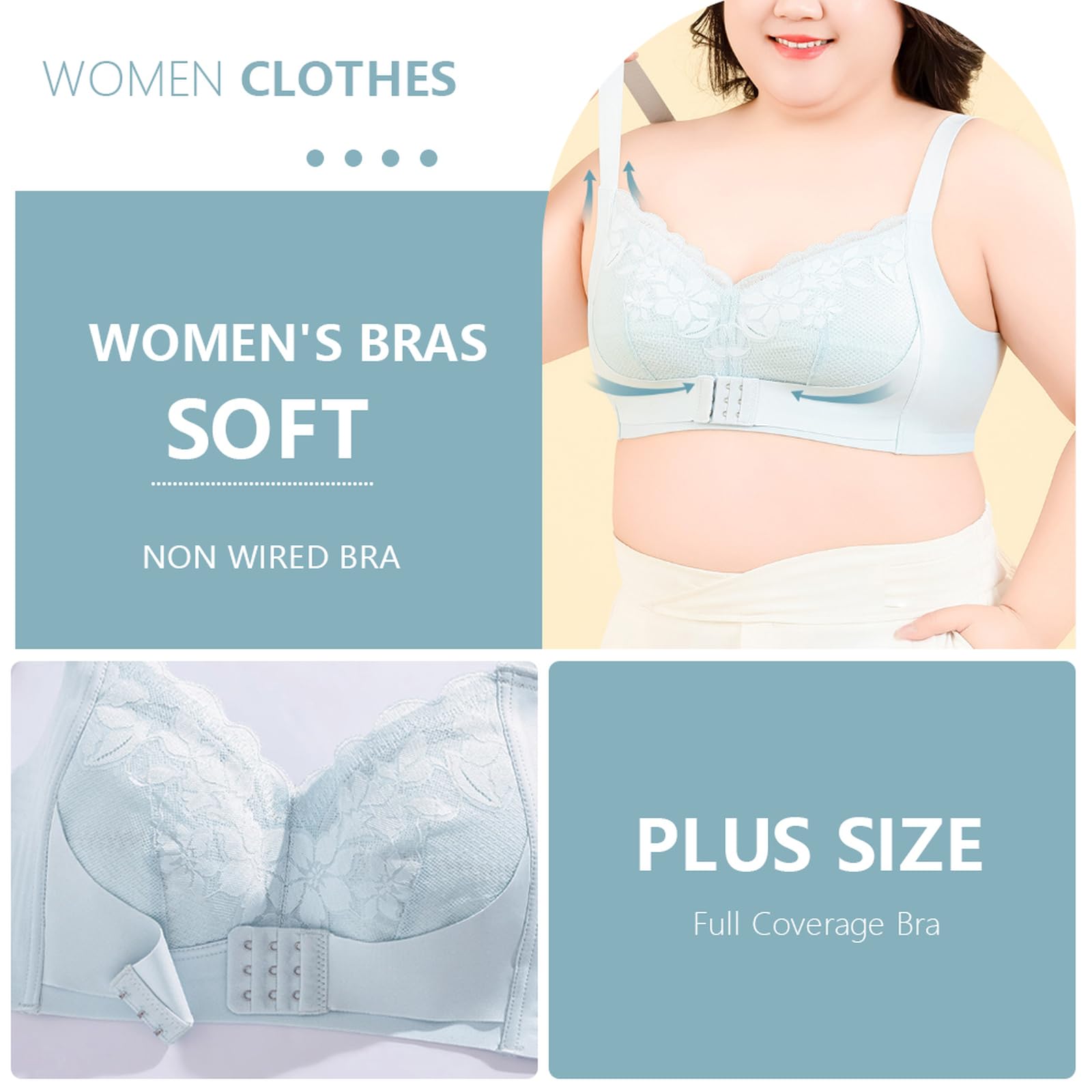 Dirndl Damen Vorderverschluss Bügelloser Spitze Bralette un Gepolstert gefüttert V Ausschnitt Jeden Tag BHS Top BHS Push up sexy