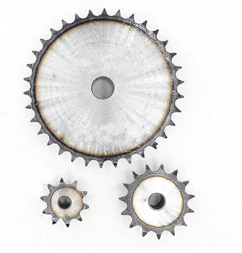 Miniatura 4 de Piñón de transmisión de cadena de rodillos n. 25 paso 9T 14 "0.250 in resistente para cadena de rodillos #25 04C (#25-9T)