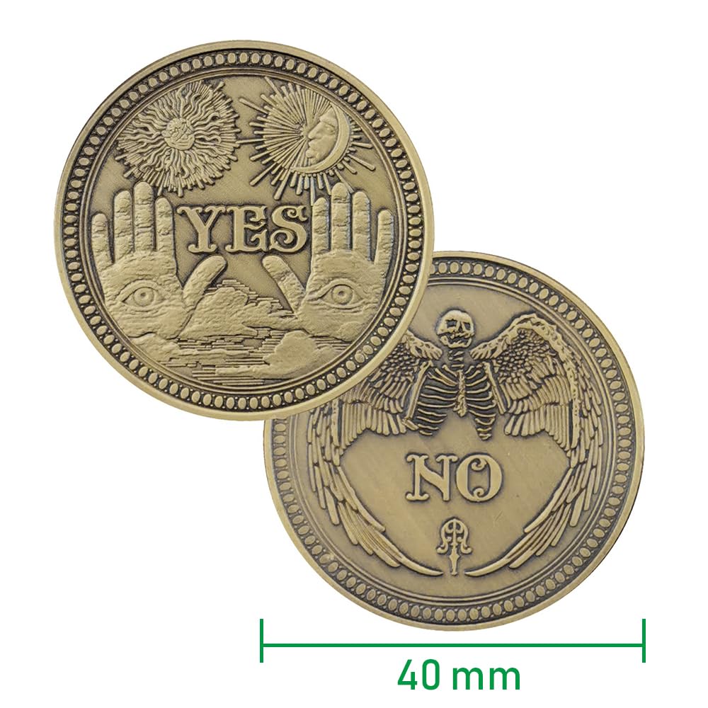 Moneta wyzwania tak/nie, metalowa plakietka pamiątkowa, brązowa odznaka decyzyjna (styl 2)
