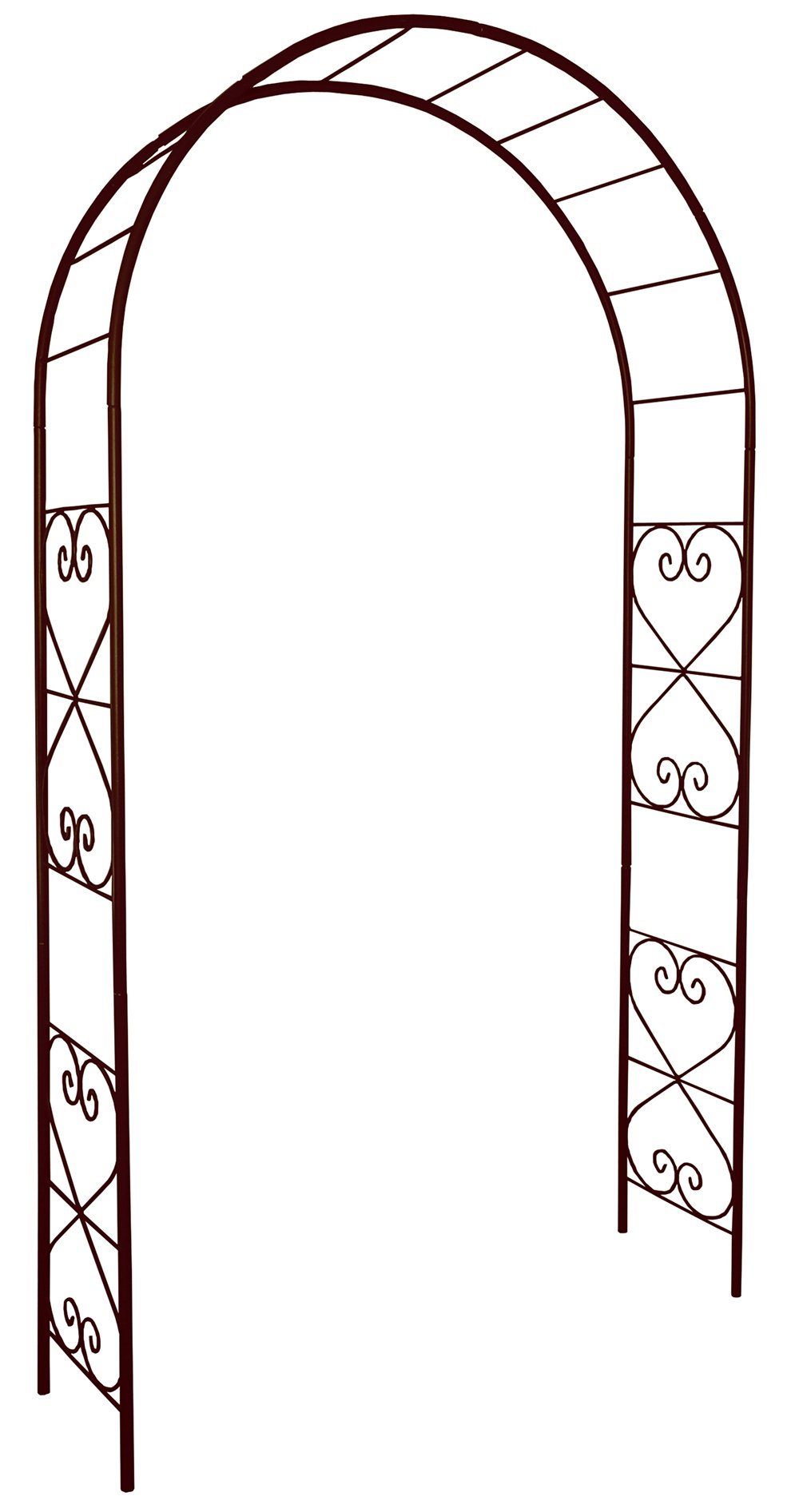 Louis Moulin 3166 Arche Jardin avec Décor Romantique Métal Fer Vieilli 130 x 250 cm
