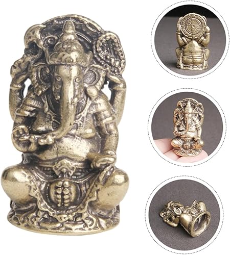 Miniatura 7 de Garneck Elefante Dios Ornamento Nisa Latón Animal Ofic