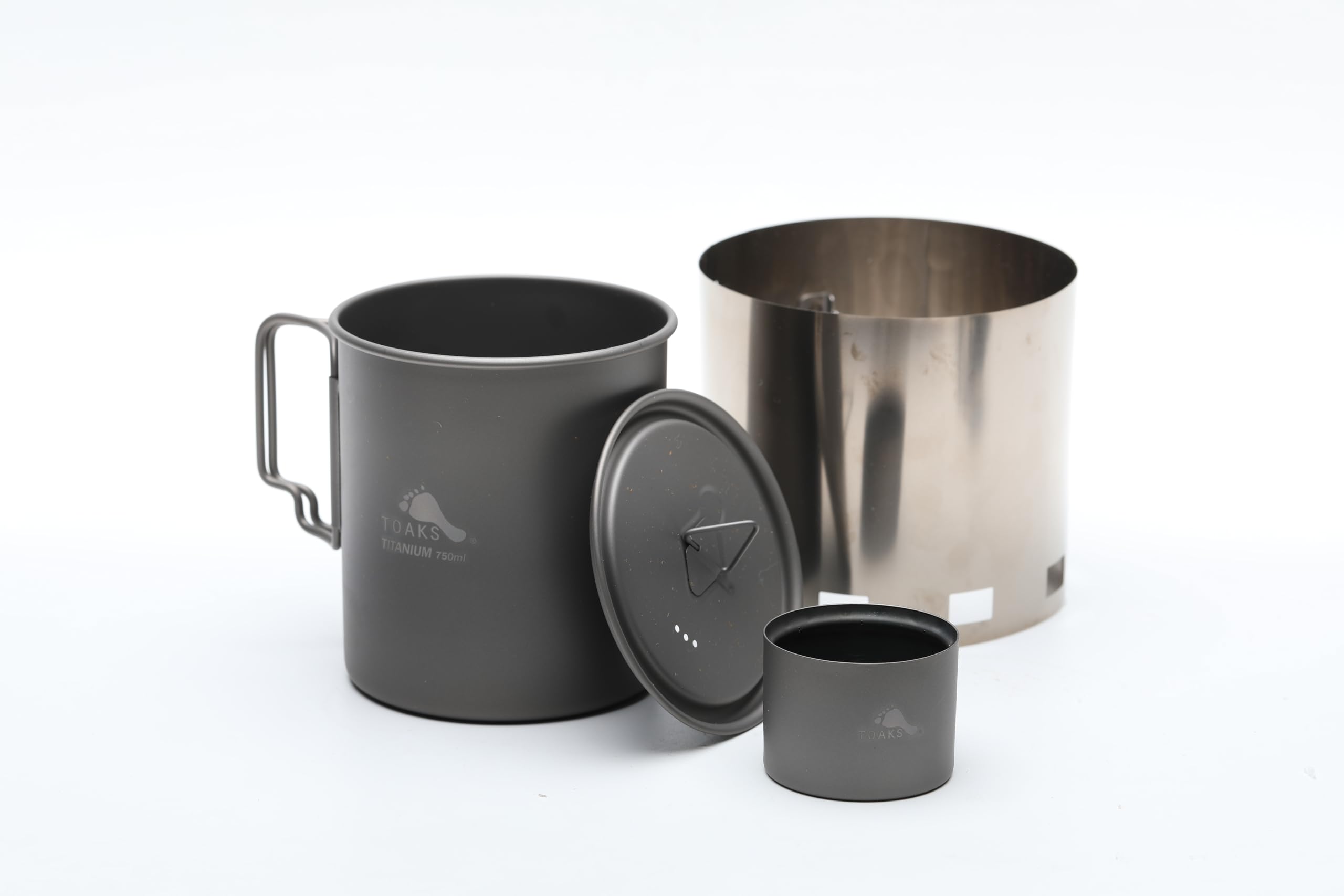 Amazon | TOAKS 750mlポット付きチタンアルコールストーブクックセット