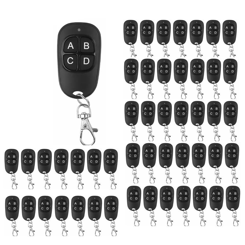 Littimoon 50pcs 433MHz Copy Remote Control Electric Garage Door Opener Remote Control Duplicator Clone Cloning Code Controller
