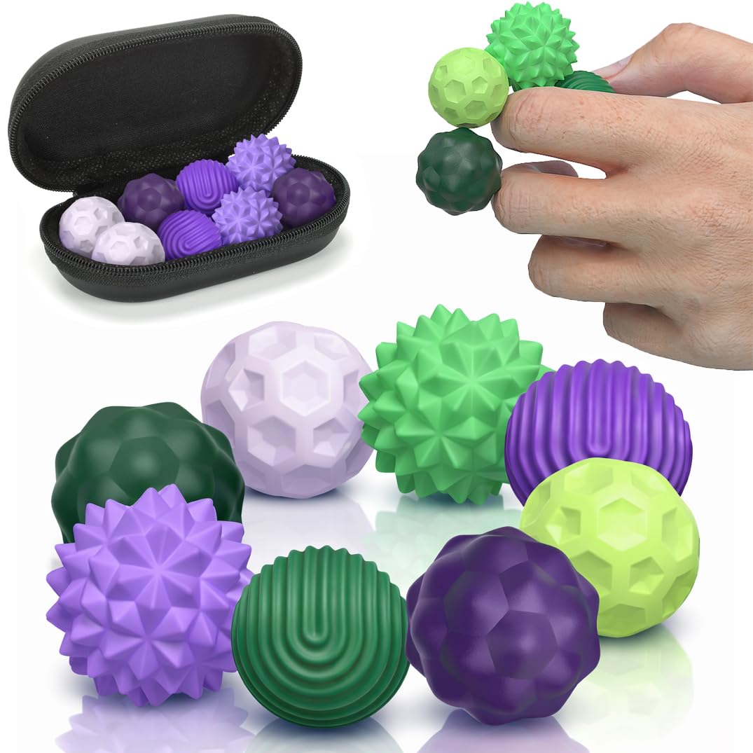 8 Stück Geräuschlose Magnetische Stress Bälle Teenager, Frauen & Männer - Fidget Toy für Sofortige Entspannung & Konzentration in Büro und Zuhause