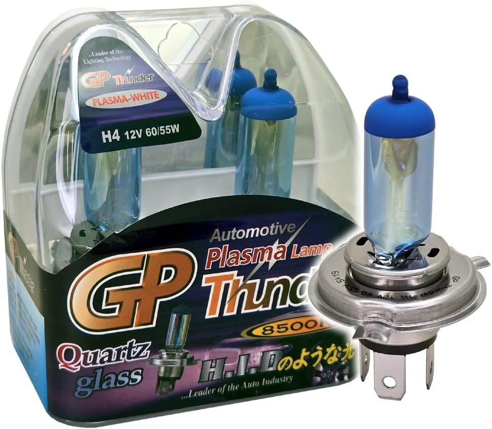 H4 8500k 60/55W Xenon Plasma-White Quartz Glass Bulbs (Ion coating) for Fog Light -High Beam - Low Beam SGP85K-H4