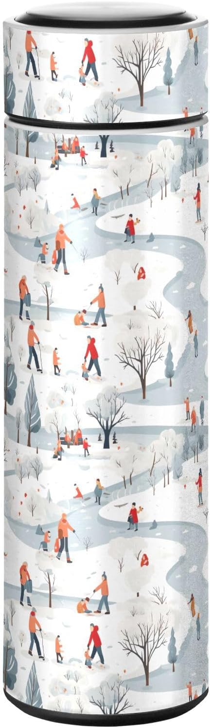 Insulated Stainless Steel Double Wall Vacuum Bottle 17oz Keep Cold & Hot | BPA Free | Leak-Proof | Winter Park 21216365