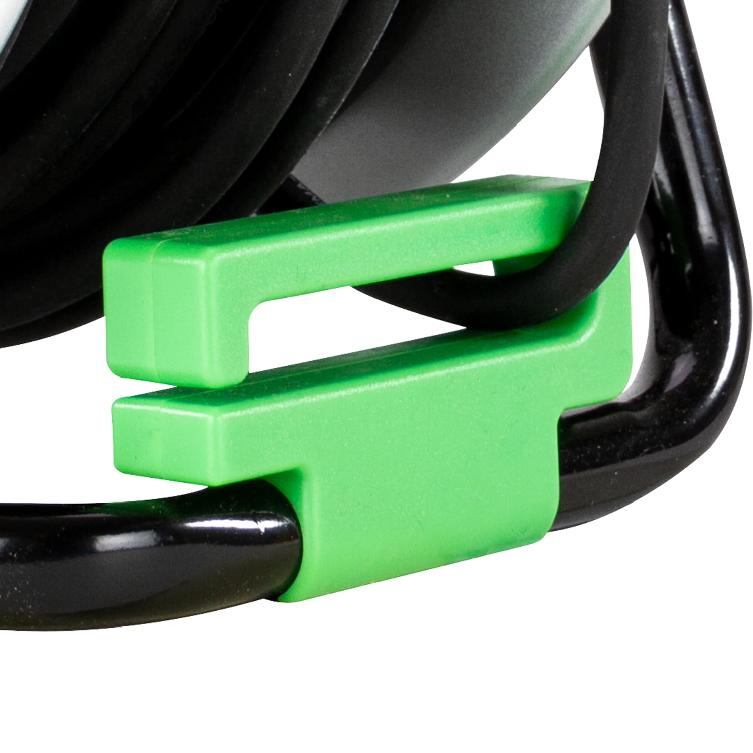 Rev Carrete de Cable EX, 25 m, H05RR, IP44, 3000 W, con Contacto abrasivo, Rollo de Cable para Exteriores, 4 enchufes, Color Verde