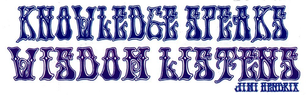 Knowledge Speaks, Wisdom Listens - Small Bumper Sticker or Laptop Decal (5.5" X 1.75")