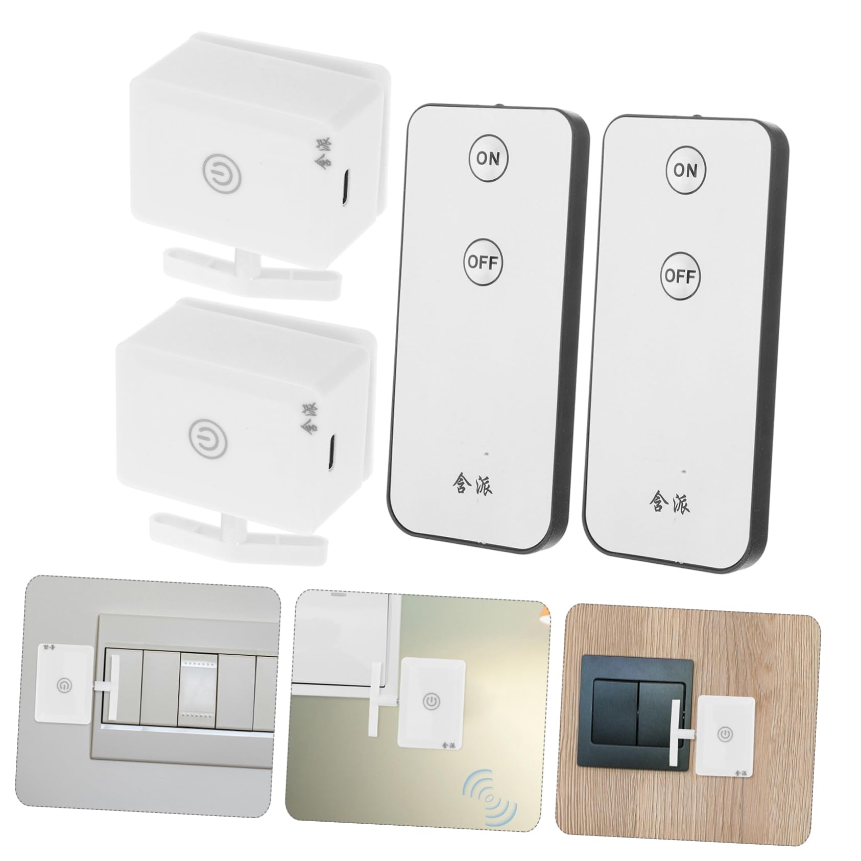 Veemoon Interruptor Inalámbrico 12v para Luces, Pulsador de Botón de Luz con Control Remoto, sin Cableado, Control a Distancia, 2 Juegos para Dormitorio