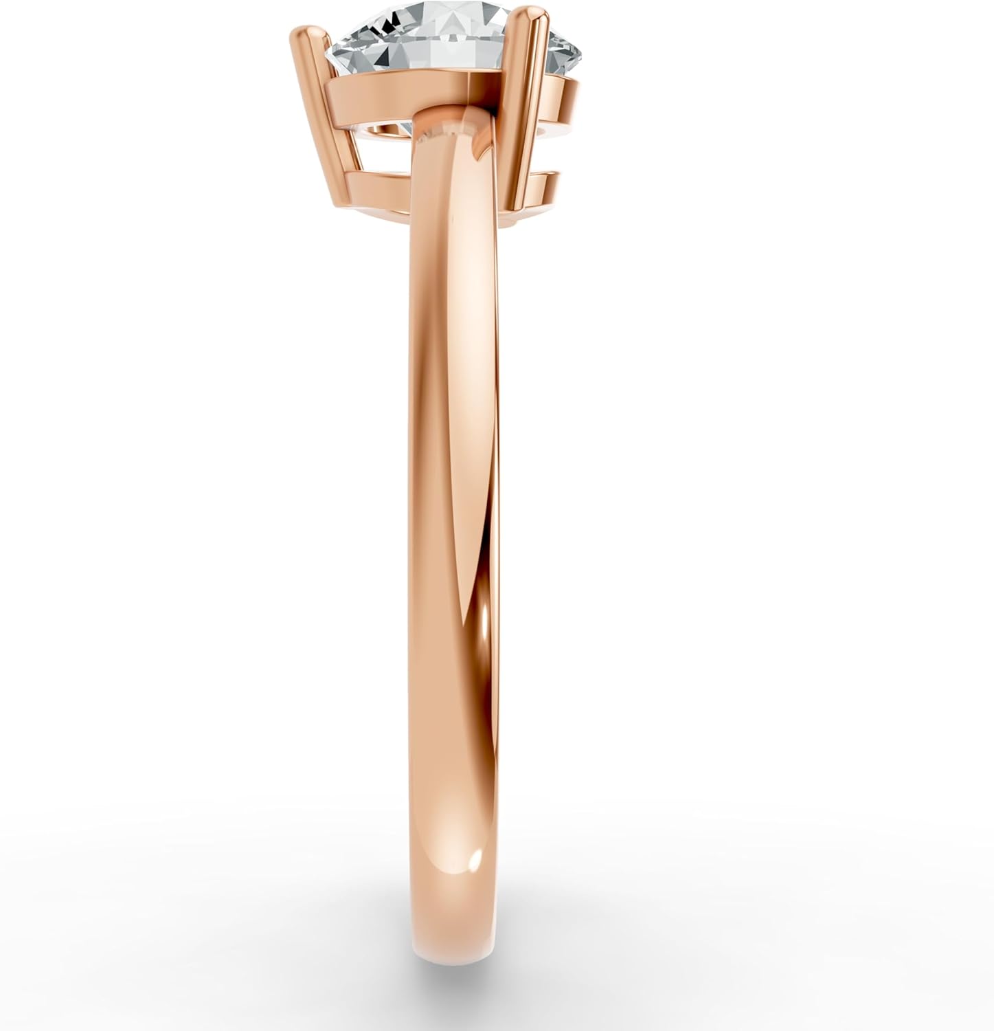 6CT Round Shape Lab Created F Diamond in 14K Gold Ring for Women - Your Metal Color and Size Choice