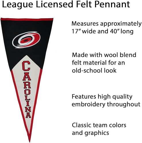 Miniatura 5 de Banderín clásico de Carolina Hurricanes NHL (17.5 x 40.5 pulgadas)