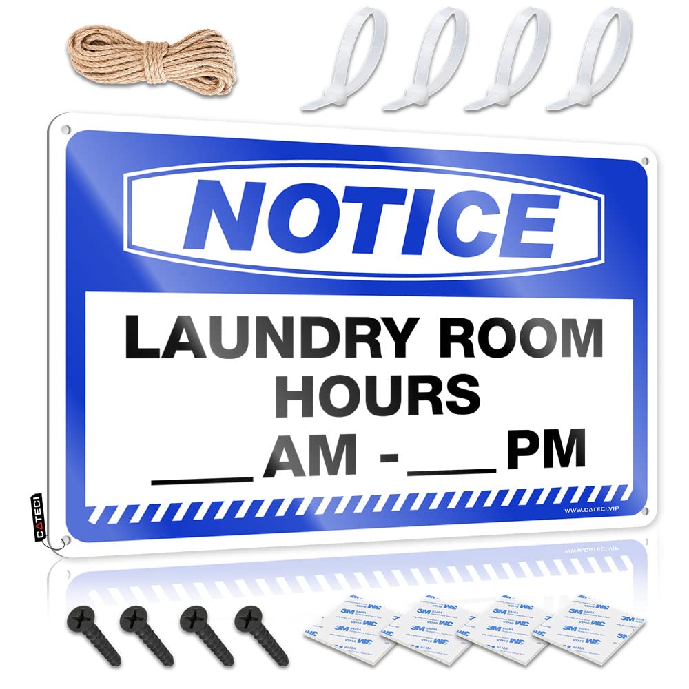 Funny Wall Decor Signs Notice Laundry Room Hours____ Am - Pm Tin Sign Funny Room Decor Funny Sign Decor(30X40CM)