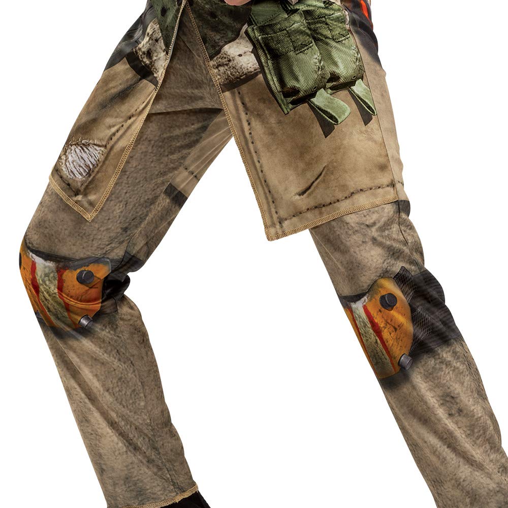 Disguise Oficjalny Strój Bloodhound z Apex Legends dla Dzieci, Brązowy Kombinezon z Mięśniami i Maską