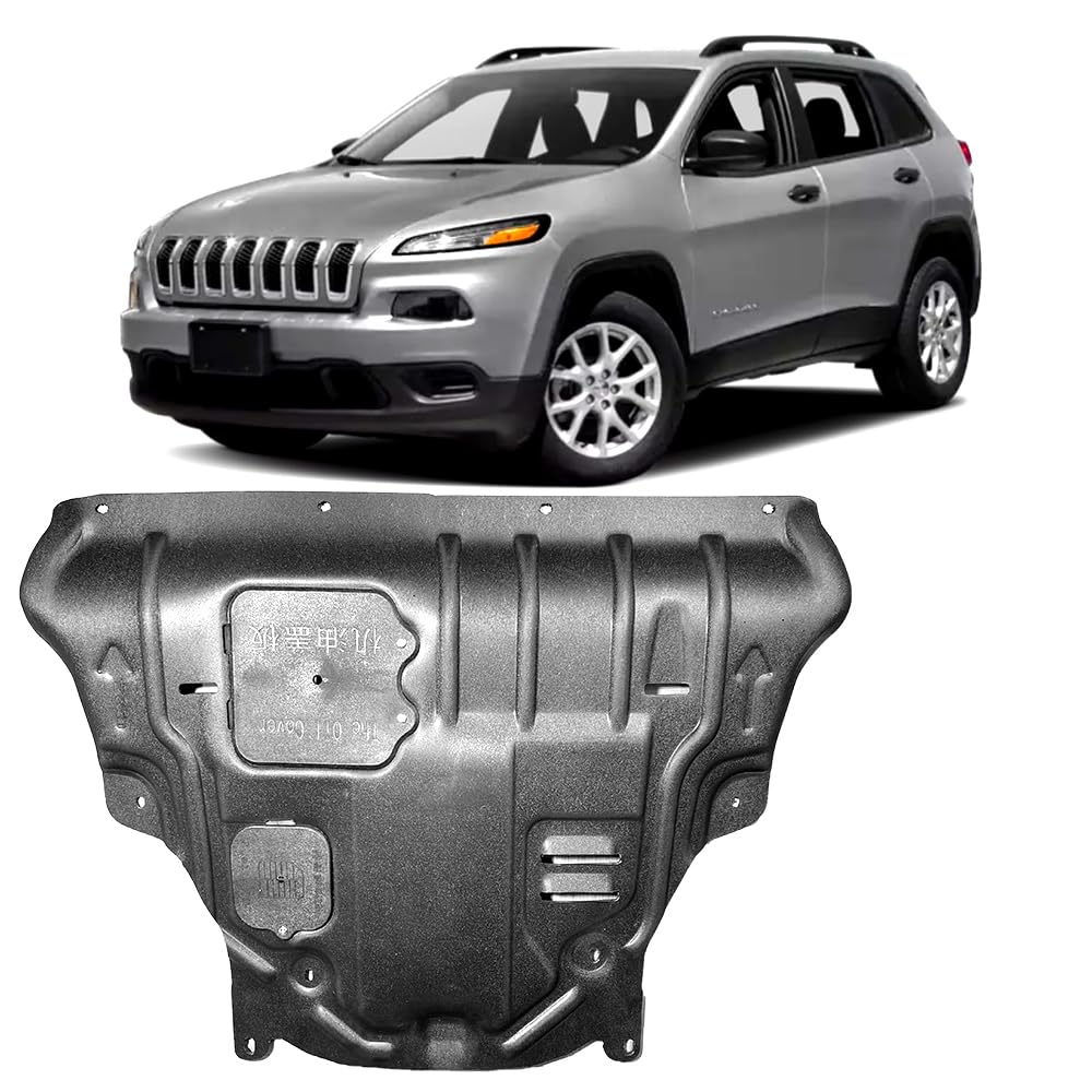 Front Engine Guards Fit for Jeep Cherokee 2014 2015 2016 2017 2018 Engine Splash Shield Guards Suitable for Cherokee Under Engine Cover Directly