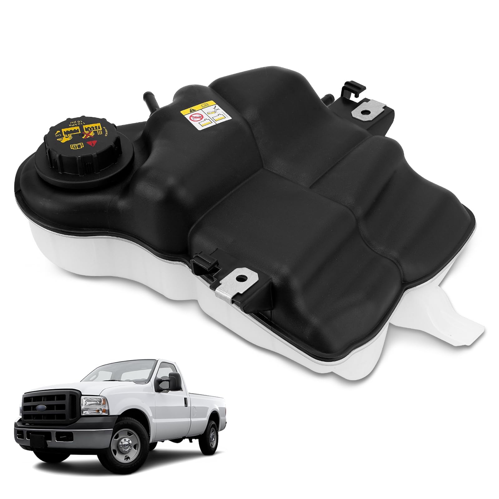 Photo 1 of GDUKOP 603-217 Front Engine Coolant Reservoir Tank with Cap Compatible with Ford Excursion, F-250 F-350 F-450 F-550 Super Duty, 5.4L 6.0L 6.8L, Replaces# 3C3Z8A080AE 6C3Z8A080B