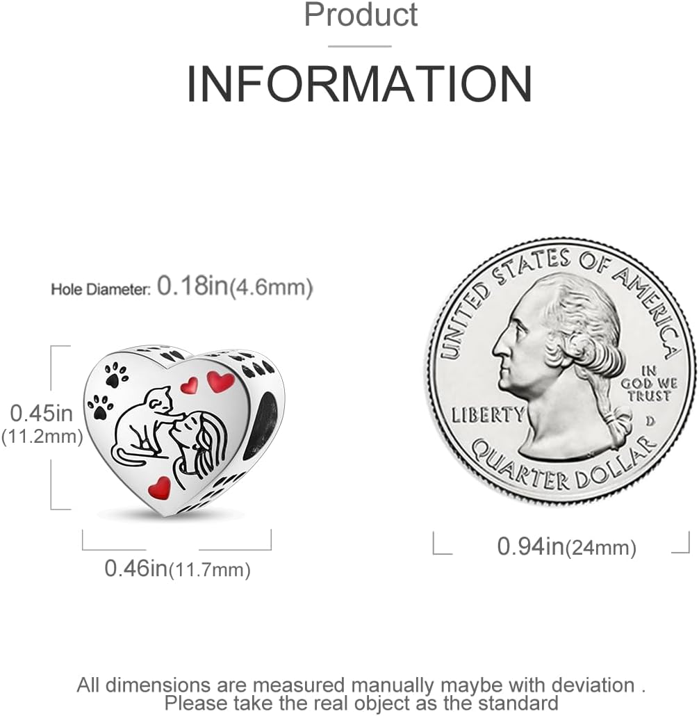 MULA 925 Sterling Silver Charms for Bracelets and Necklaces Cute Cat Dog Elephant Animal Family Beads Dangle Pendants Jewelry for Women - Image 4