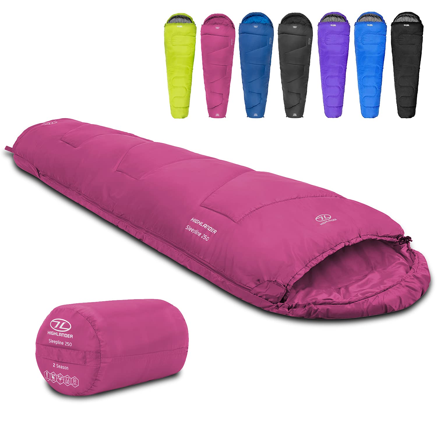 Highlander Sleepline 250 śpiwór mumia różowy