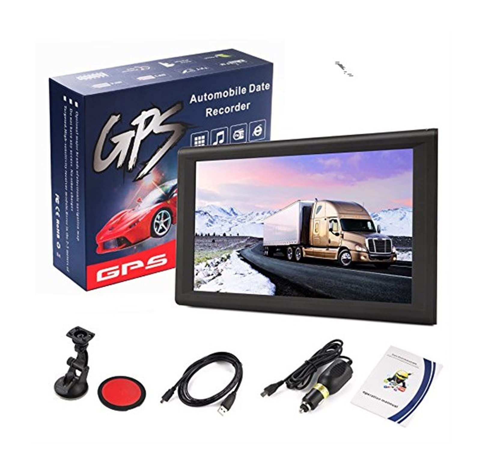 9 Pulgadas 2 en 1 camión GPS dvr Sistema de navegación de tabletas 1g 16g con el Mapa Completo de la UE